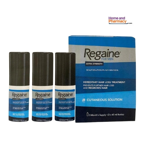 REGAINE for Men TRIPLE PACK 5% Minoxidil  Solution 60ml (Pack may vary)