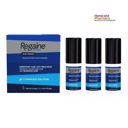 REGAINE for Men TRIPLE PACK 5% Minoxidil  Solution 60ml (Pack may vary)